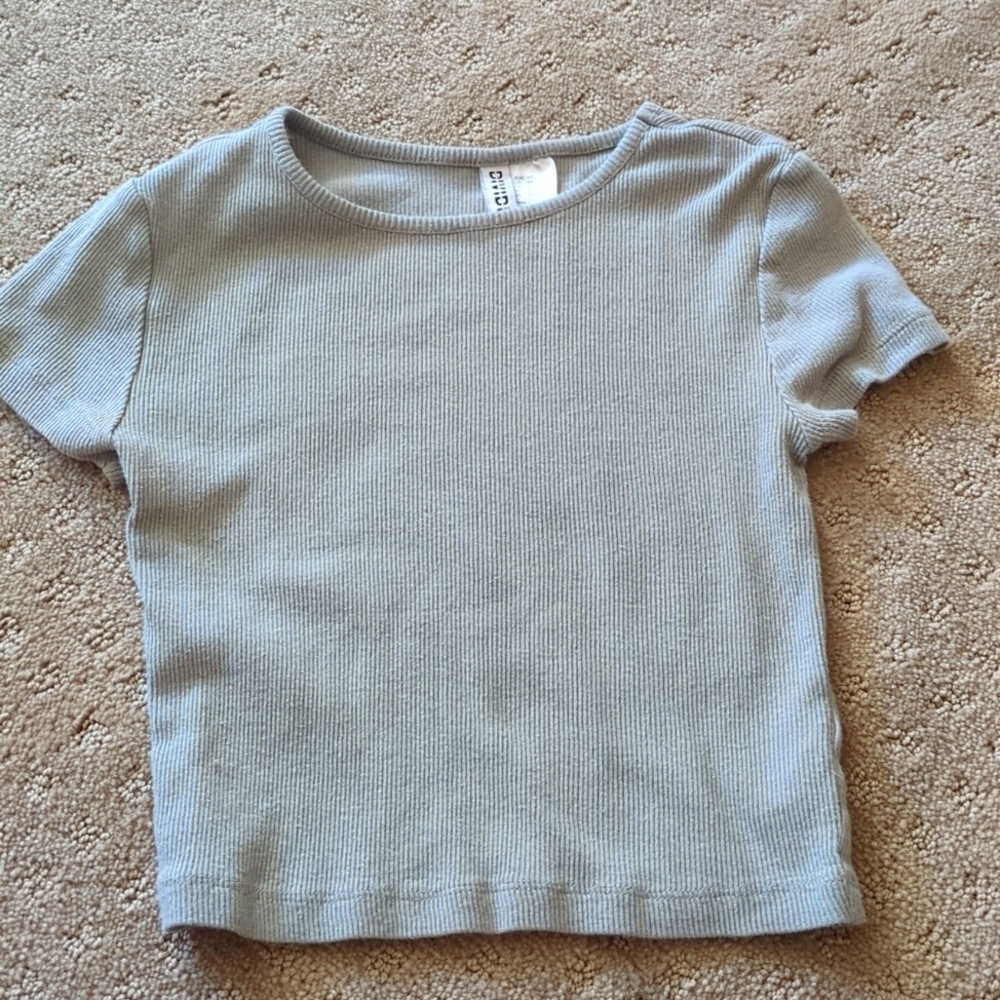 divided tight ribbed shirt